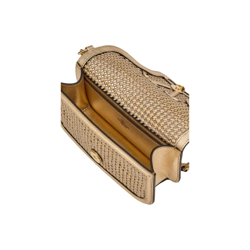 Valentino Logo Plaque Foldover Top Shoulder Bag-5