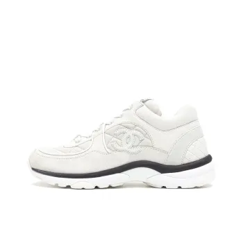 CHANEL Low Top Casual Shoes Women's Light Gray