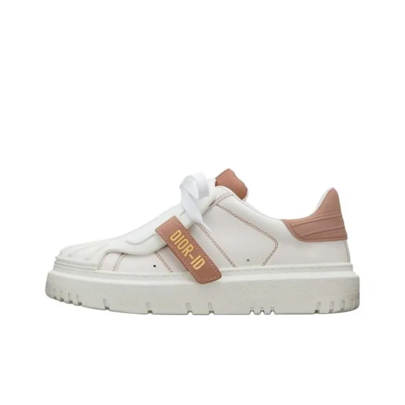DIOR Dior-ID Low-Top Stylish Skateboarding Shoes Women's Milk Tea Beige-0