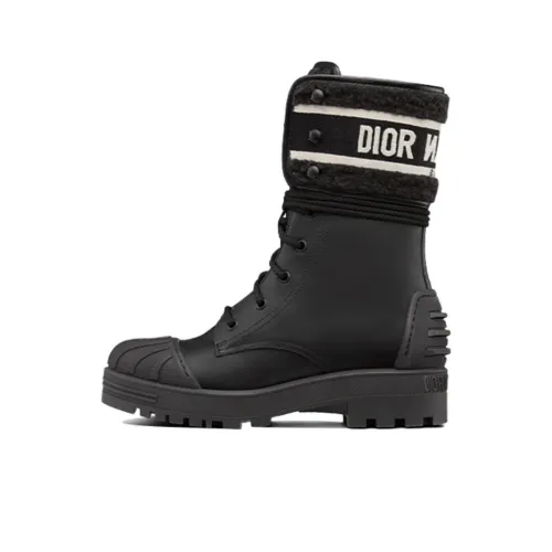 DIOR D-Major Martin Boots Women's Black/White