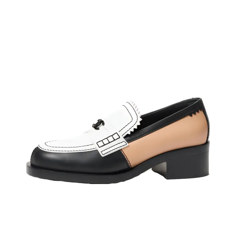 CHANEL Loafers 4.5cm Women's Black White-0