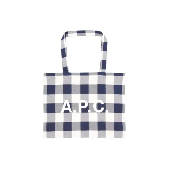 A.P.C Checked Large Tote Bag