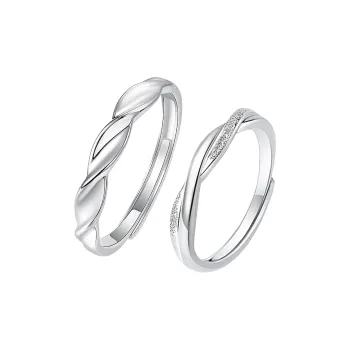 MAGICPOLE Zircon Rings Unisex Silver