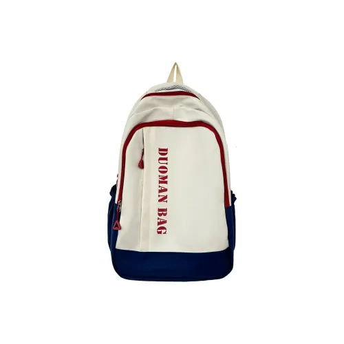 BAODIDAISHU Nylon Backpack Large Size Unisex White/Gray/Black/Blue/Pink