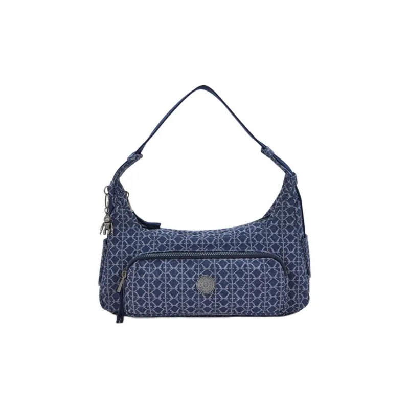 Kipling Cotton Handbag, Shoulder Bag Women's Denim Monogram-0