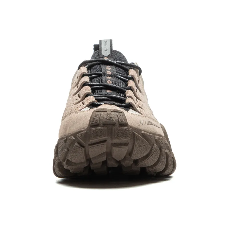 LiNing Dunes Cushioning Anti Slip Wear Resistant Breathable Height Increasing Low Top Casual Shoes Men's Oat Gray-4