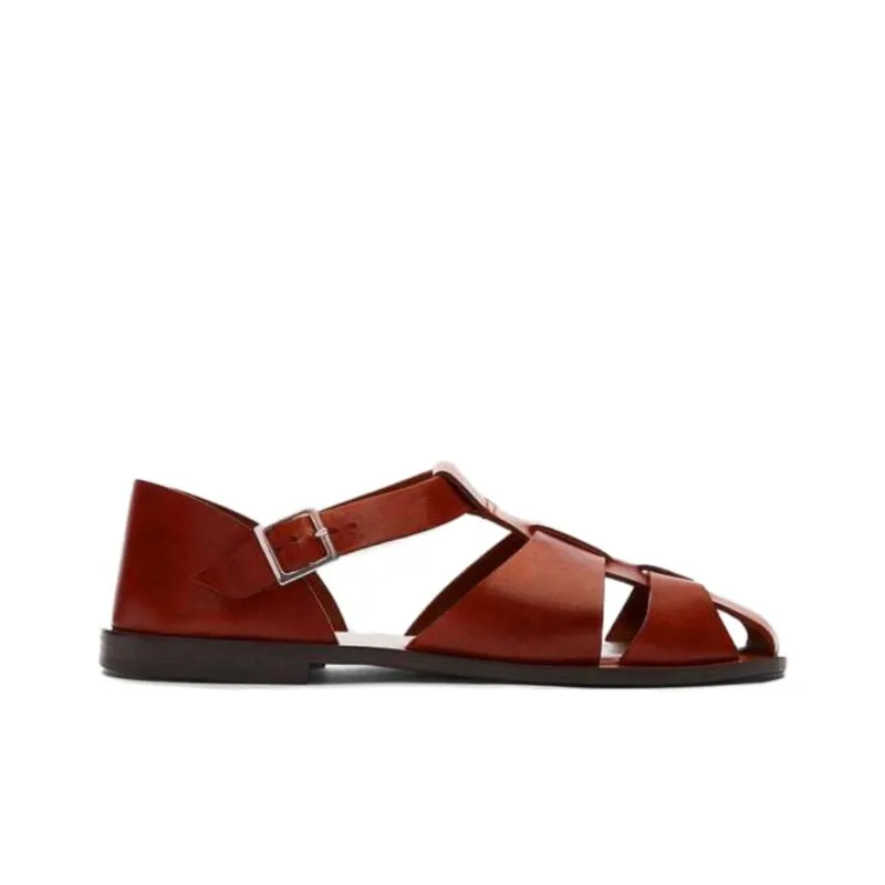 SCAROSSO Apollo Buckle fastening Leather Sandals-1