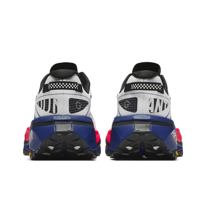 Anta Durable Breathable Low Top Carbon Plate Running Shoes Men's White Blue Red-4