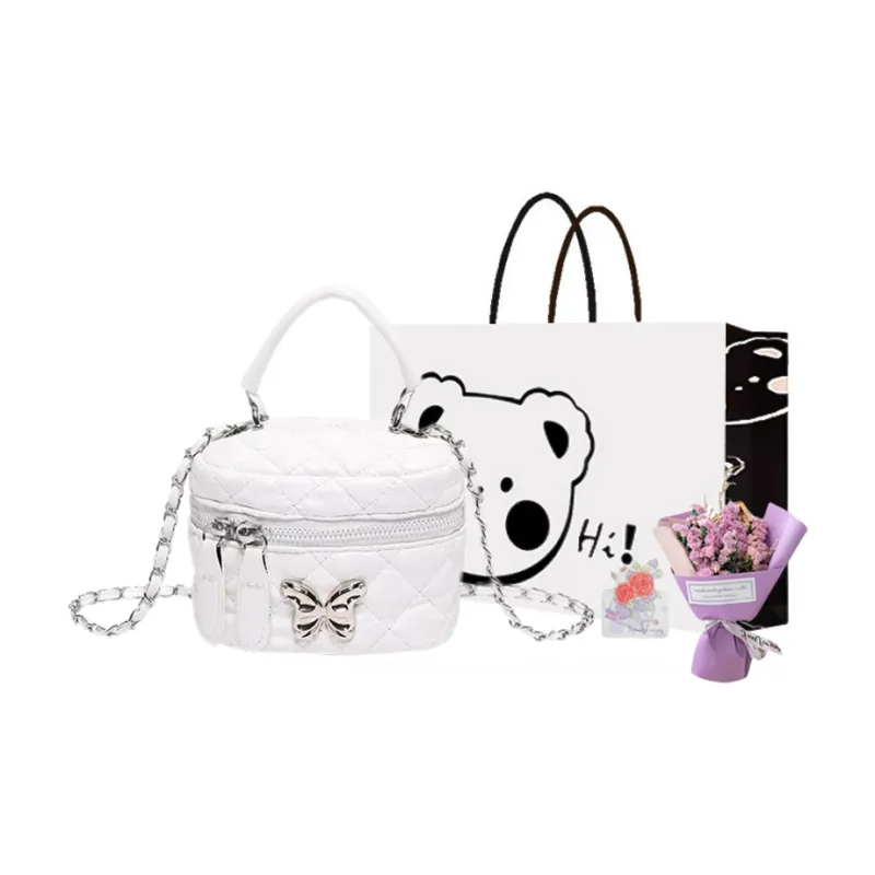 NX DOUGHNUT PU Handbag Regular Women's Black/White/Silver/Pink/Khaki-30