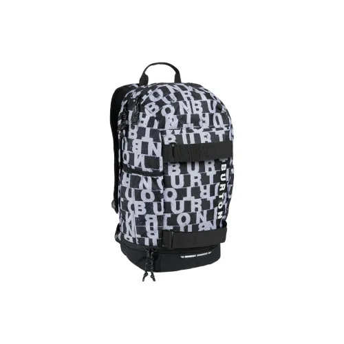 BURTON Backpacks Horizontal Plaid Letter Black