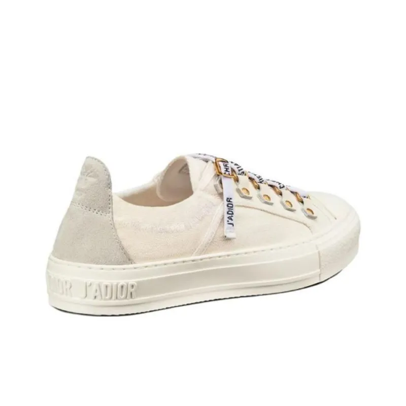 DIOR Walk'n'Dior Platform Shoes Low Top Stylish Skateboarding Shoes Women's White-3
