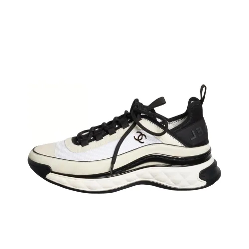 CHANEL Casual Shoes Men Low-Top Black/White/Beige