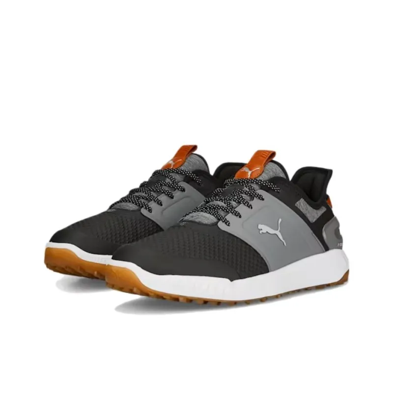 PUMA IGNITE ELEVATE Cushioning Lightweight Low Top Golf Shoes Men's Black Gray Color-2