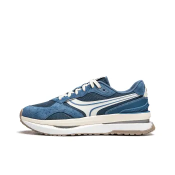 LiNing Honor Renew Cushioning Anti Slip Wear Resistant Breathable Support Rebound Low Top Casual Shoes Men's Blue