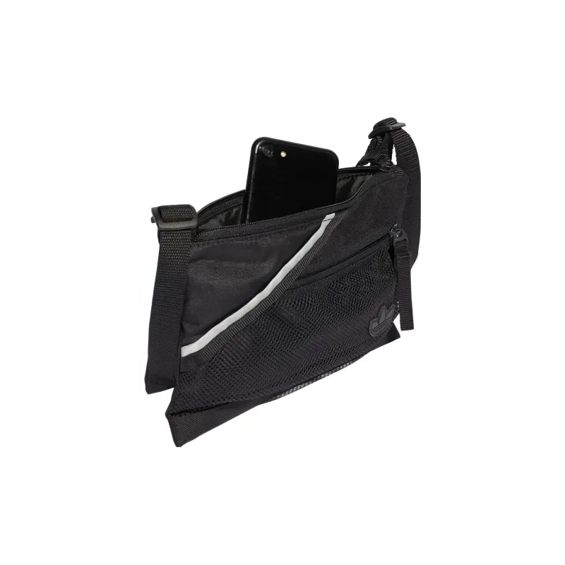 Adidas Originals Recycled Polyester Plain Weave Fabric Shoulder Bag Crossbody Bag Regular Unisex Black-2