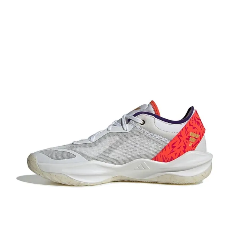 Adidas Adizero Select 2.0 Anti Slip Wear Resistant Low Top Basketball Shoes Unisex Gray Red-1