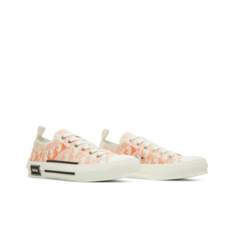 DIOR B23 Low Orange Oblique Canvas-3