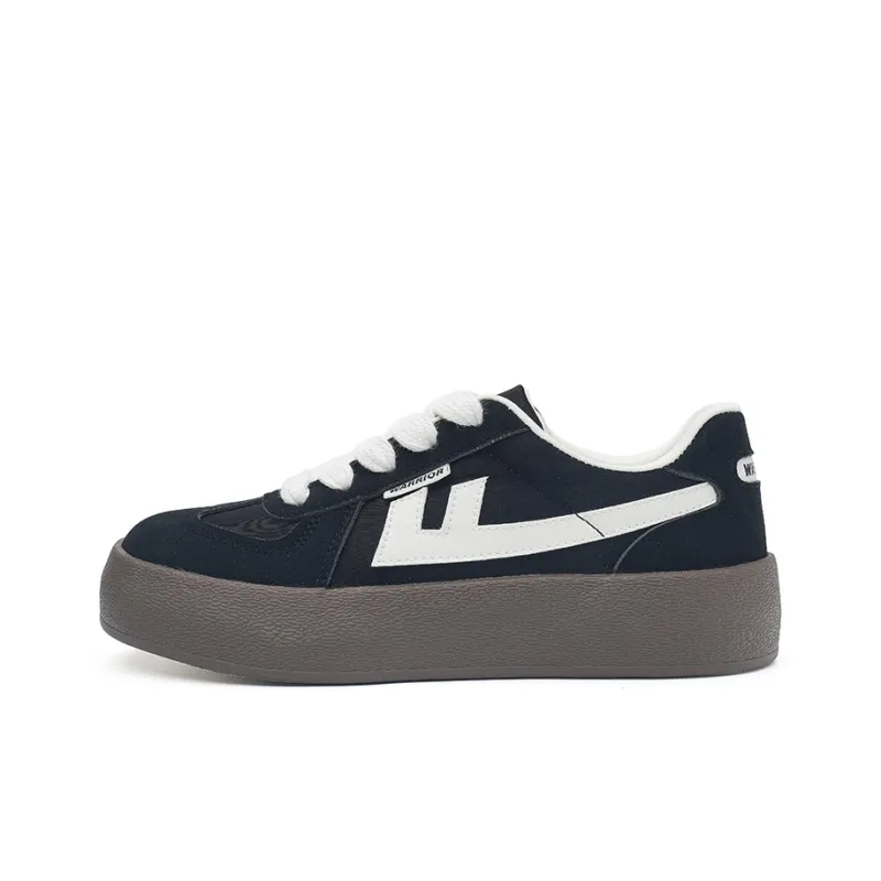 Warrior German Army Trainers Lightweight Wear Resistant And Slip Resistant Low Top Canvas Shoes Women's Black Beige 2.0-0