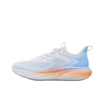 QIAODAN Cushioning Anti Slip And Wear Resistant Low Top Casual Running Shoes Men's White Blue