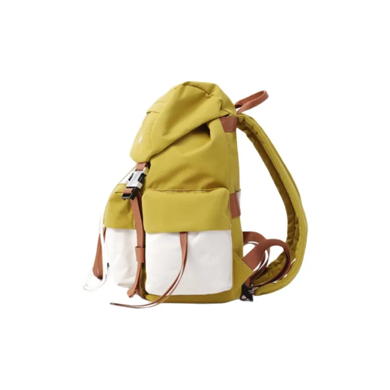 FION Fabric Backpack Regular Unisex Autumn Orchid Yellow/Beige Mist White-2