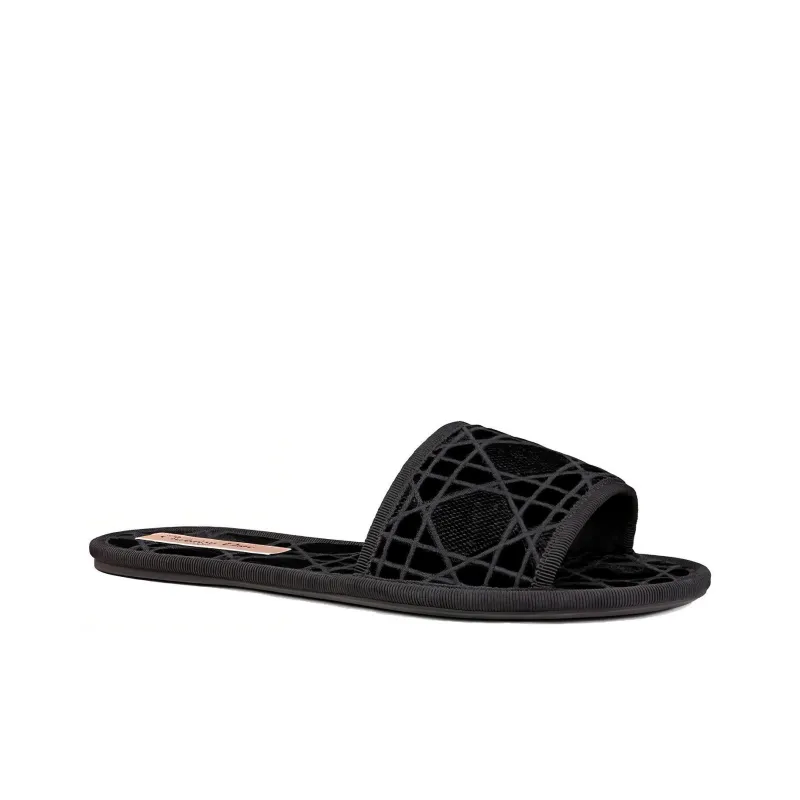 DIOR Chez Moi Slide Slippers Women's Black-1