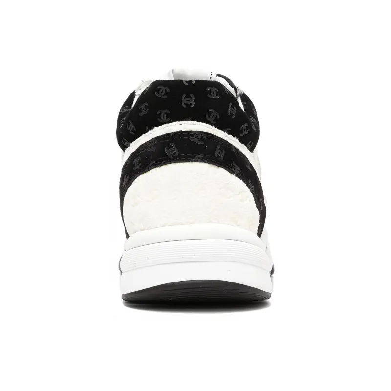 CHANEL Shock Absorbers Slip Resistant, Abrasion Resistant, Breathable Low Top Casual Shoes Women's Black White-4