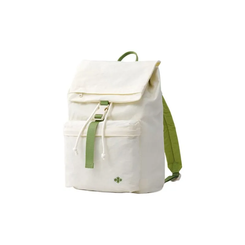 FION Fabric Backpack Regular Unisex Pearl White/Mint Green/Wilderness Black/Light Wisteria Purple-1