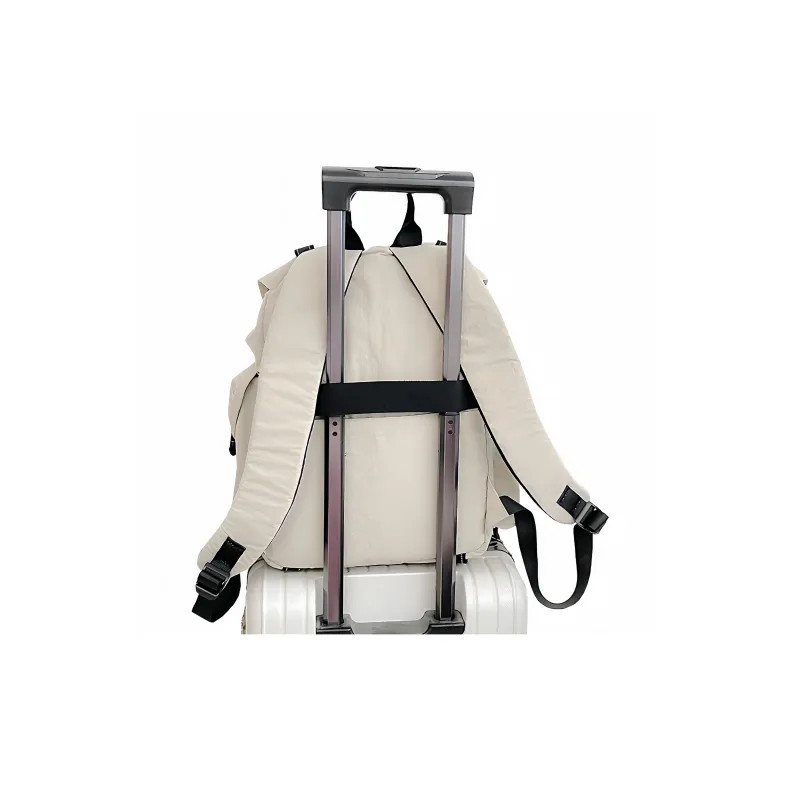 Ceion Keust Nylon Backpack Unisex Orange/White/Black/Gray-2