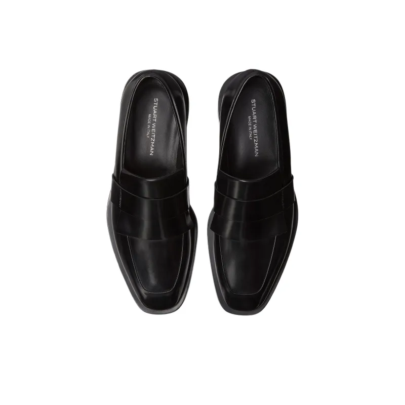 Stuart Weitzman/SW Royce Kiltie Loafers Men's Black-4