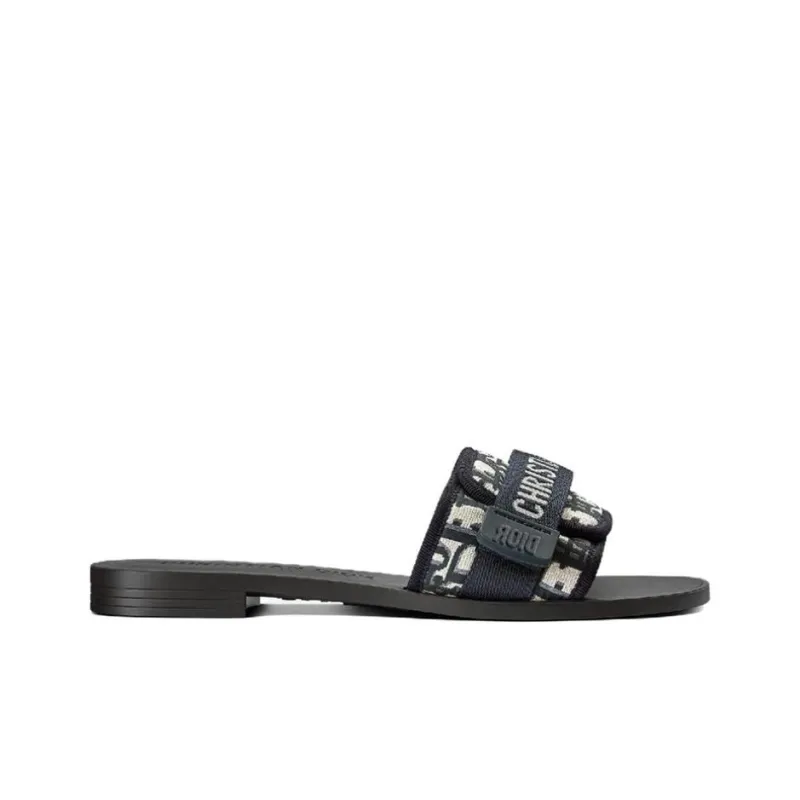 DIOR Diorevolution Odor Resistant Slide Slippers Women's Dark Blue-1
