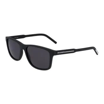 LACOSTE Plate Frame Square Sunglasses Unisex Black