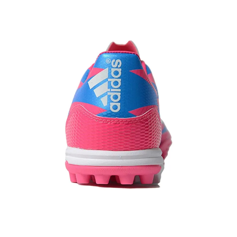 Adidas TF Rubber Broken Studs Artificial Ground Anti-Slip Wear-Resistant Soccer Shoes Men's Pink Blue-3