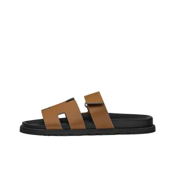 HERMES Chypre Stylish Sandal Men's Brown