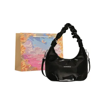 BRINCH PU Shoulder Bag Women's Black/Red/Blue/White