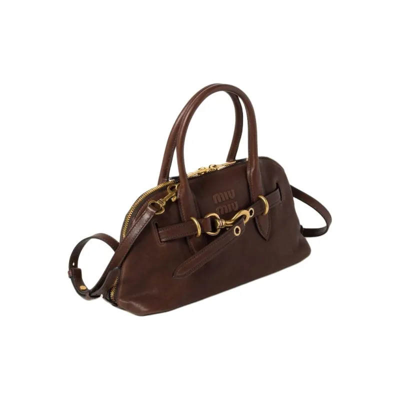 MIU MIU Nappa Leather Shoulder Bag Crossbody Bag Handbag Women's Briarwood-1