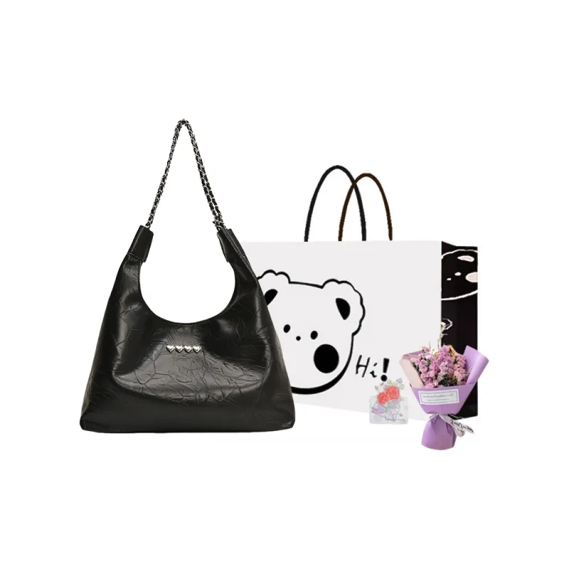 NX DOUGHNUT PU Shoulder Bag Women's White/Black/Silver-20