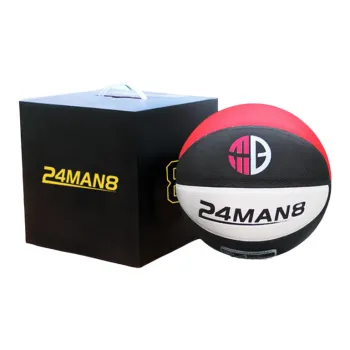 THREEHUAN PU Basketball Red Black Size 7 Ball Training Match Unisex