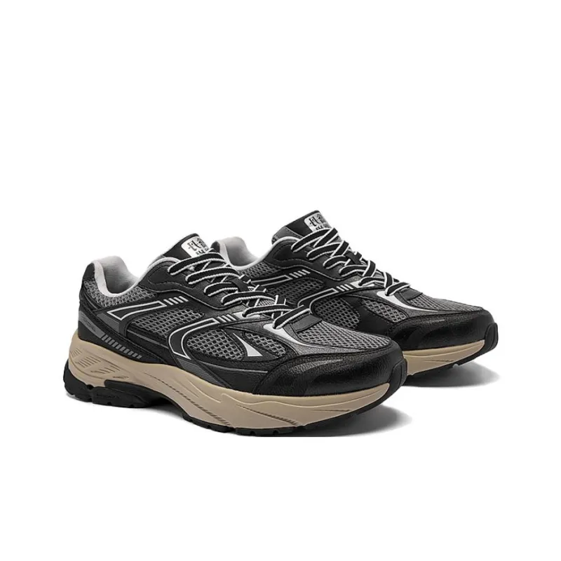 QIAODAN Breathable Rebound Cushioning Lightweight Low-Top Casual Running Shoes Men's Black-3