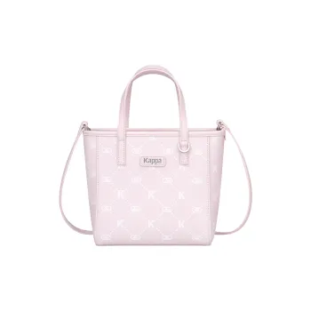 Kappa Matte Leather Basket Bag, Small Tote, One Shoulder, Crossbody, Commuter Bag, Handbag Regular Women's Peach Pink