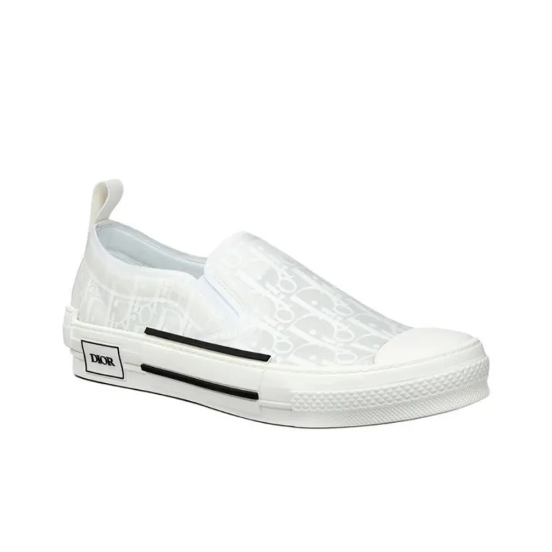 DIOR B23 Slip-On White Oblique-2