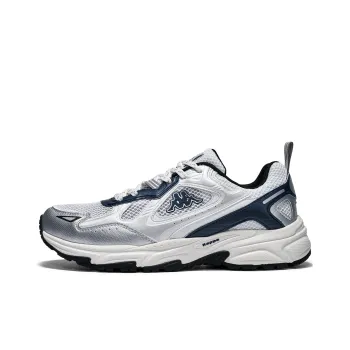 Kappa Anti Slip Wear Resistant Low Top Chunky Sneakers Unisex Blue And White Silver