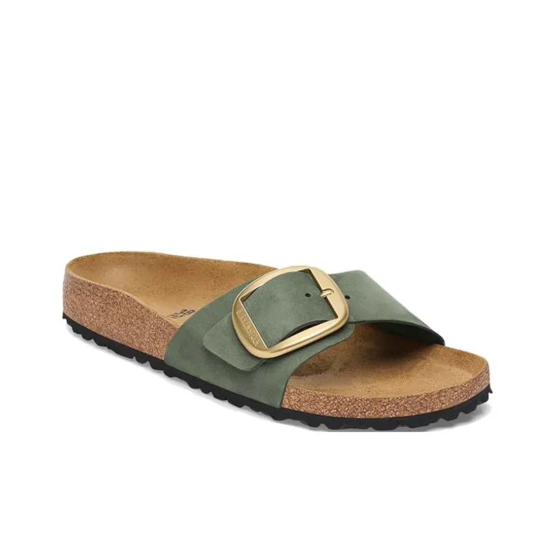 Birkenstock Madrid Big Buckle Series Slide Slippers Women's Green-2