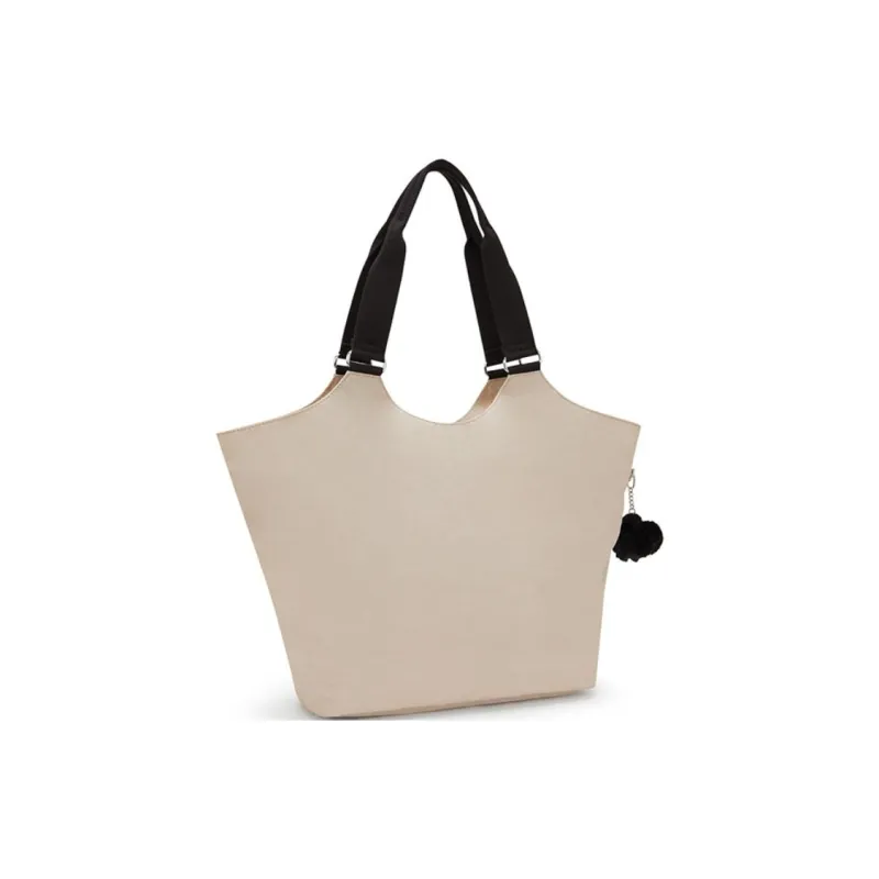 Kipling Polyamide Tote Bag, Shopping Bag, Shoulder Bag, Handbag Large Size Women's Original Beige Patchwork-2