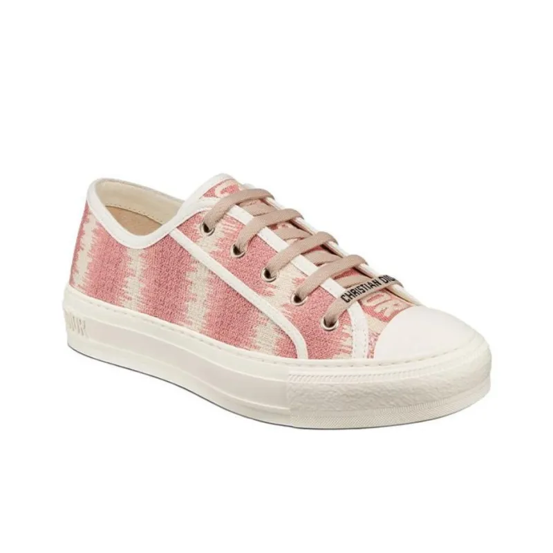 DIOR Walk'n'Dior Platform Shoes Low-Top Stylish Skateboarding Shoes Women's Pink-2