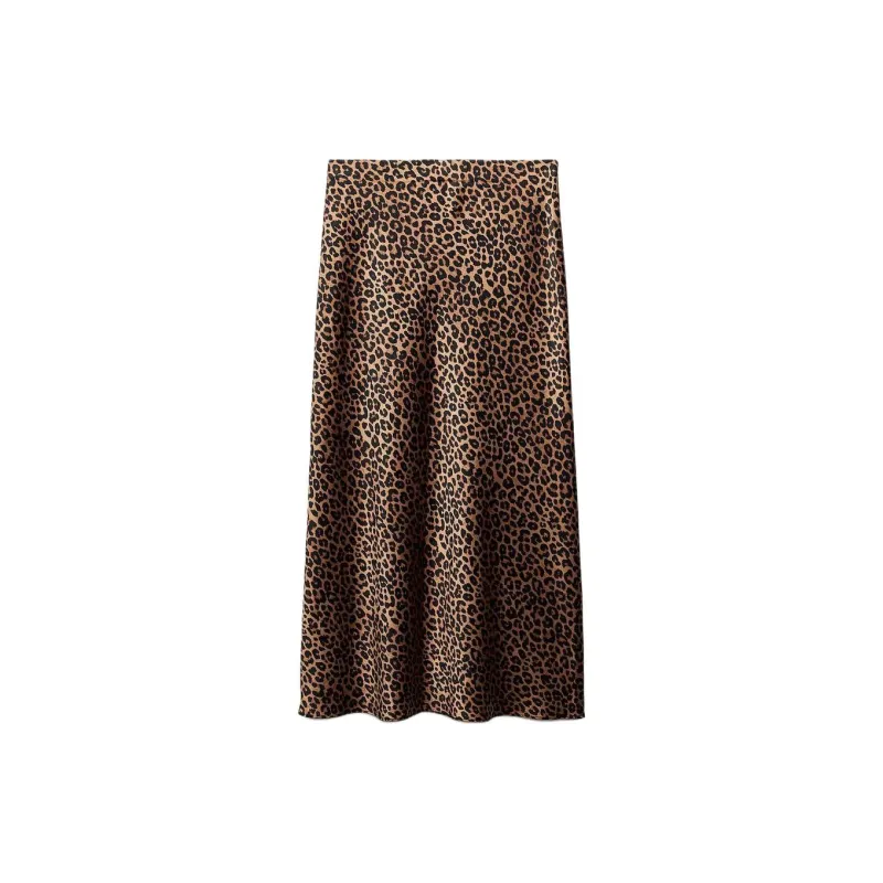 ZARA Trf Casual Long Skirts Women's Brown-1