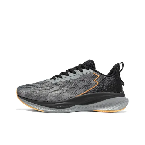 361° Anti-Slip Wear-Resistant Low-Top Running Shoes Men's Black Orange