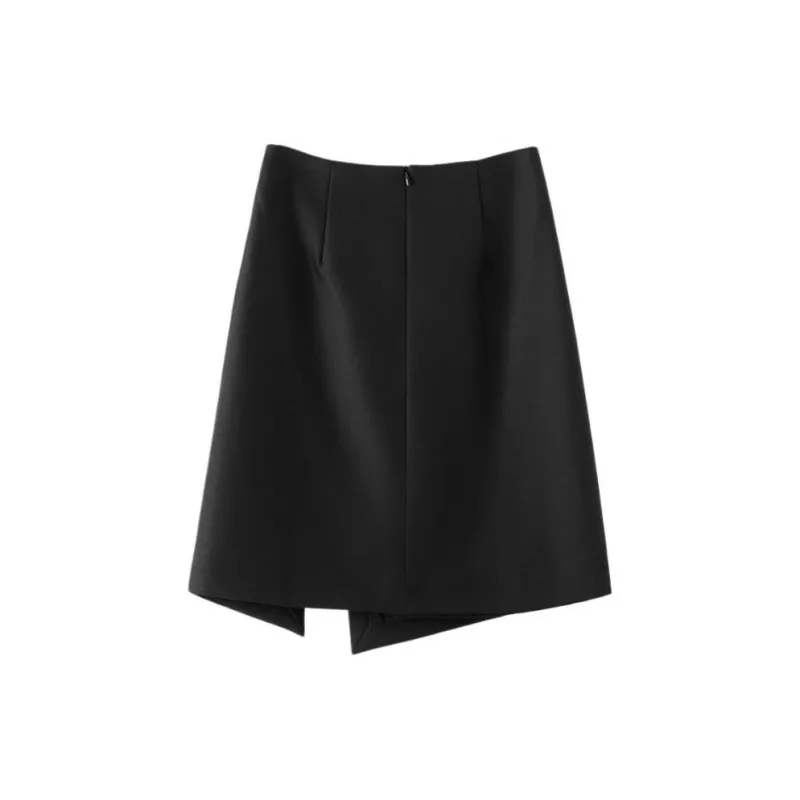 Late White Casual Short Skirts Women's Black-3