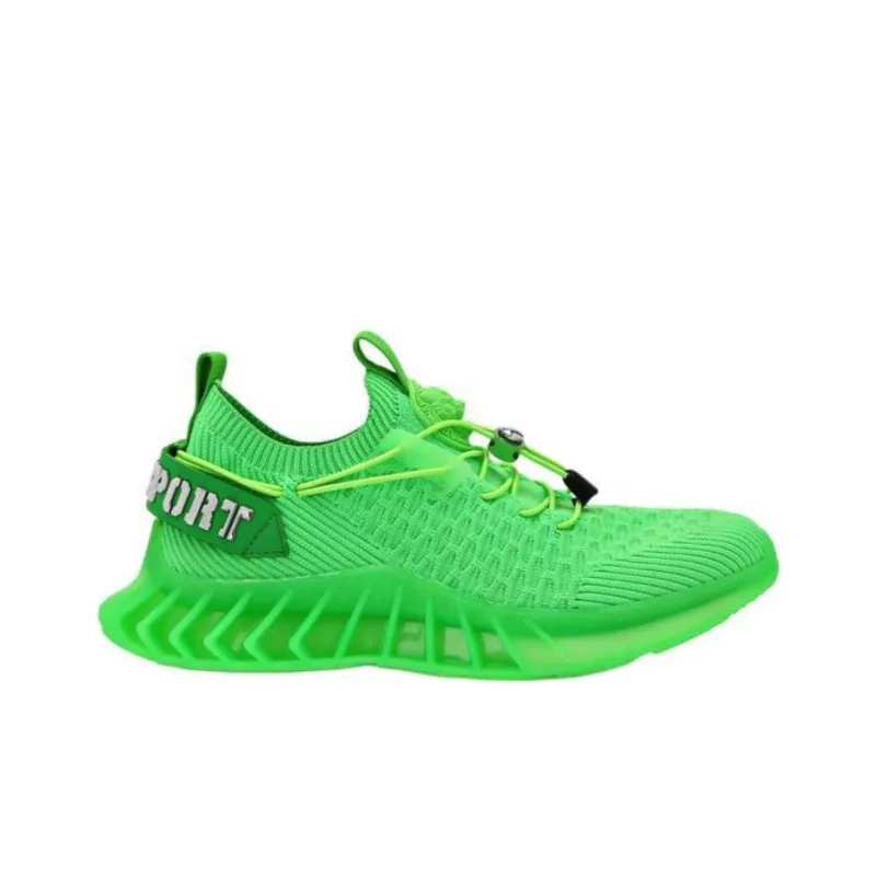 PLEIN SPORT Low Top Casual Shoes Unisex Green Fluorescent-1