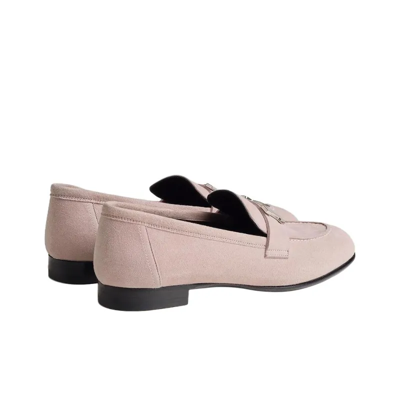 HERMES Paris Loafers Women's Pink-2