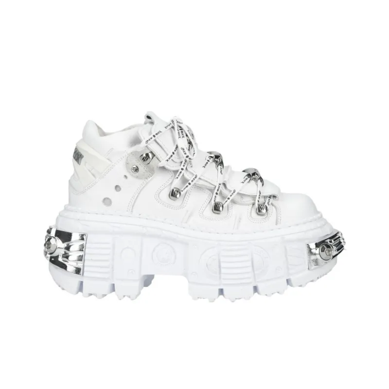 NEW ROCK Low Top Casual Shoes Unisex White-1